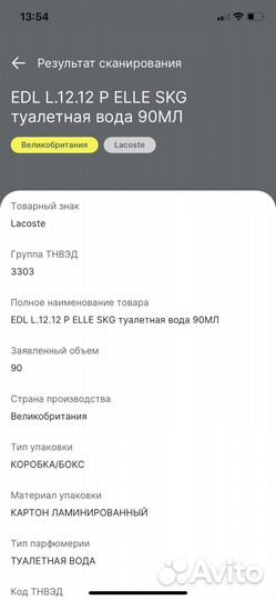 Духи Lacoste Sparkling