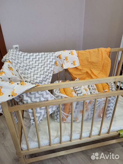 Детское постельное белье с бортиками