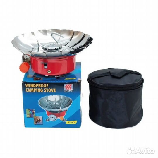 Ветрозащитная мини газовая плита 203