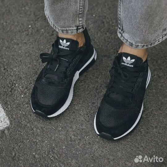 Кроссовки Adidas ZX 500 RM Black White (41-45)