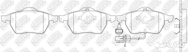 Колодки тормозные дисковые передние с датчиком износа