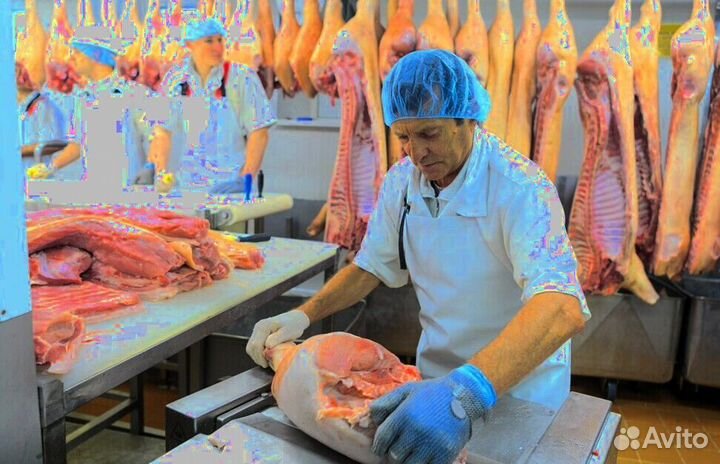 Работа разнорабочим на мясокомбинате(Вахта)