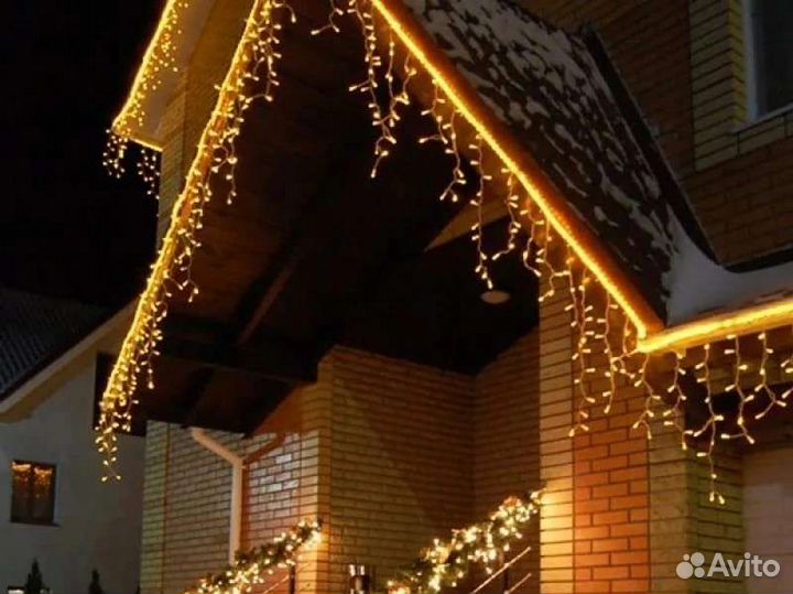 Гирлянда уличная бахрома 25м