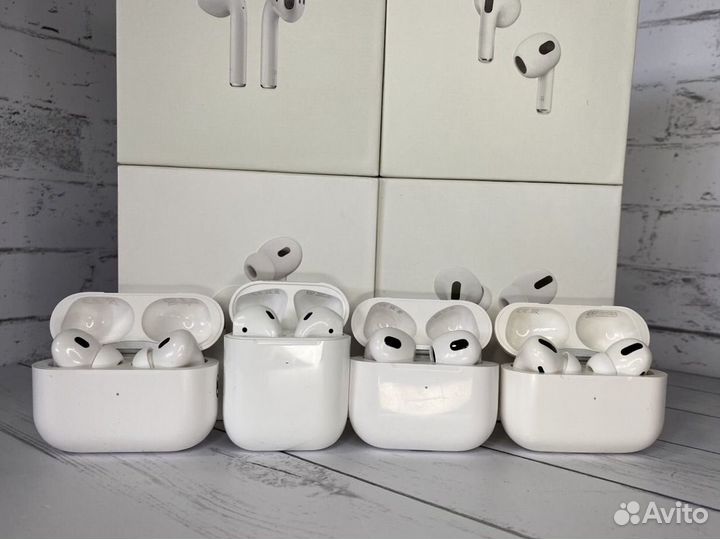 AirPods 2, 3, Pro, Pro 2 (гарантия + чехол)