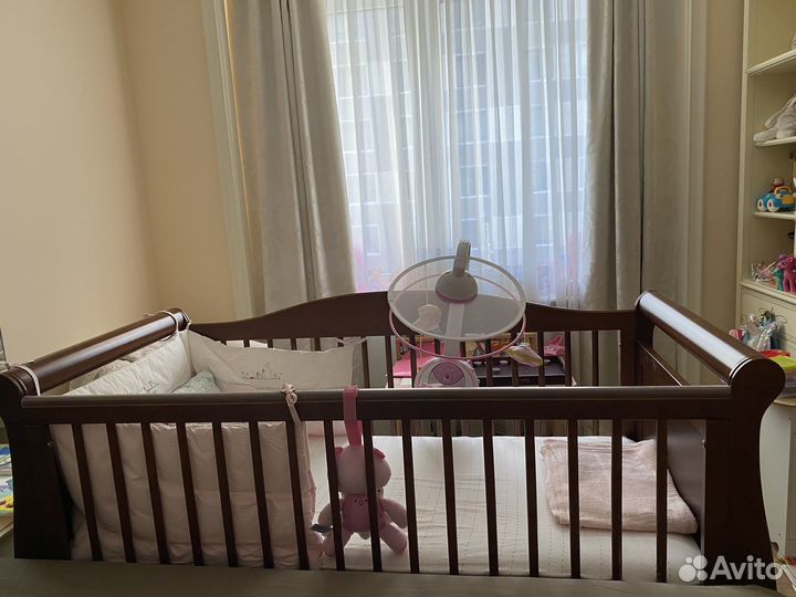 Кровать детская с ящиком деревянная Mothercare