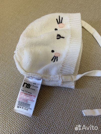 Шапка mothercare 1/3 месяца 41 см