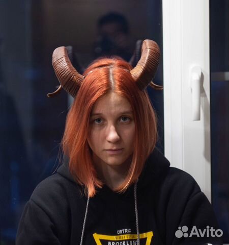 Рога демона, дьявольские рожки, ободок с рогами