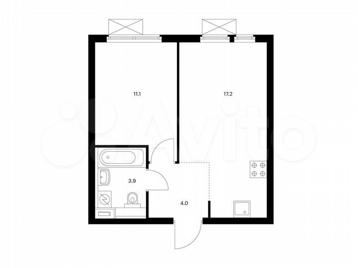1-к. квартира, 36,2 м², 4/15 эт.