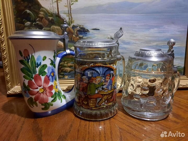 Немецкие пивные кружки с крышками
