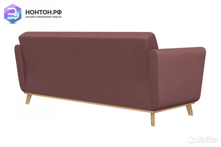 Диван книжка 3-х местный Лайм светло-бордовый