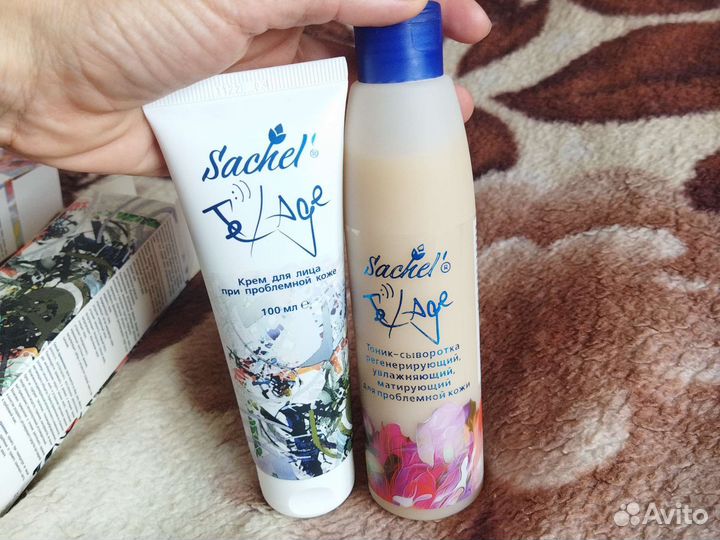 Тоник и крем для проблемной кожи Сашель, новые