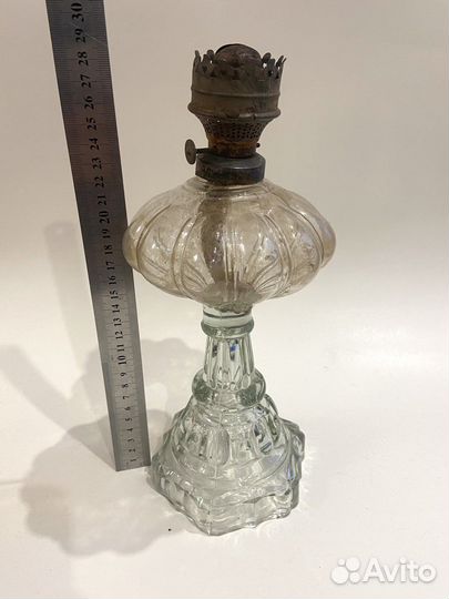 Керосиновая лампа, стекло. Настольная