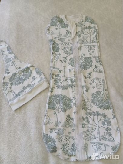 Пеленки-коконы для новорожд. новые+шапочки 56-68