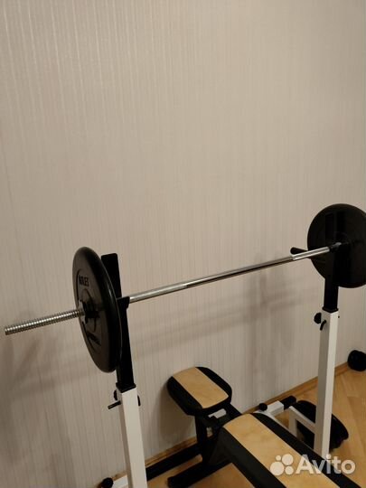 Штанга гриф блины скамья