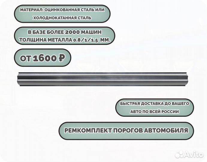 Ремкомплект порогов на автомобиль