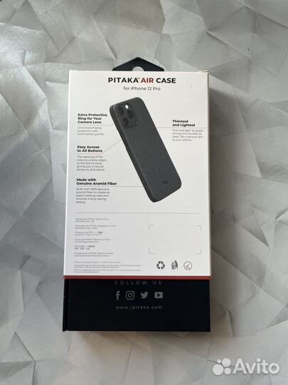 Pitaka air Карбоновый чехол iPhone 12 pro