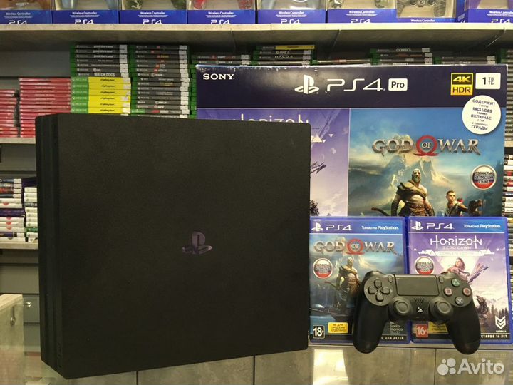 PlayStation 4 Pro Комплект + 2 игры В идеале