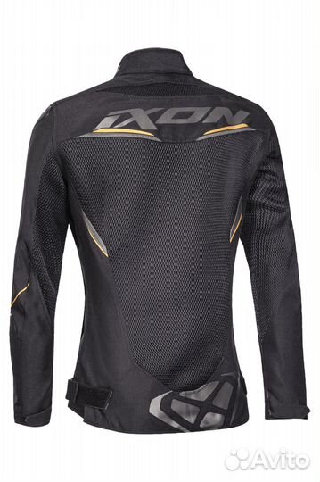 Motorradjacke Ixon Draco Anthrazit-Schwarz-Gold Damen Gold, Schwarz