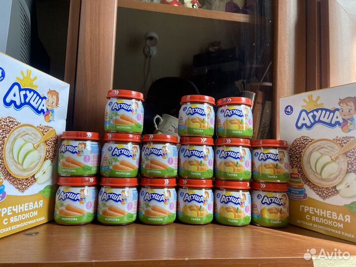 Агуша смесь, каши, пюре
