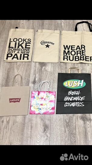 Брендовые бумажные пакеты Convers, Levi’s, MAC