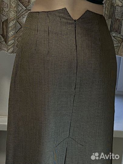 Юбка миди в рубчик