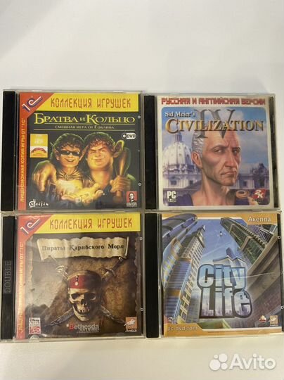 Компьютерные игры на дисках 4 шт