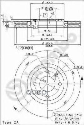 Диск тормозной Standard перед LCV citroen C