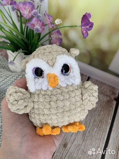 Вязаная сова совенок