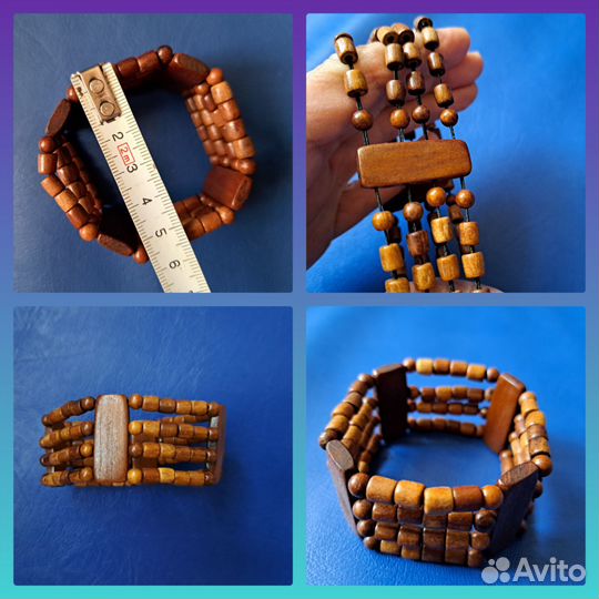 Бусы деревянные + браслет