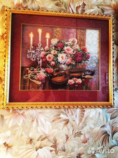 Картина вышитая крестом. Ручная работа