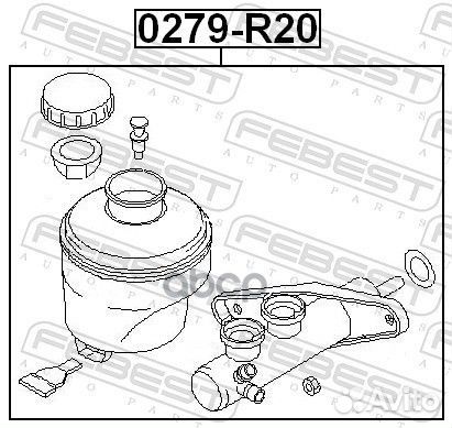 Цилиндр тормозной главный 0279R20 Febest