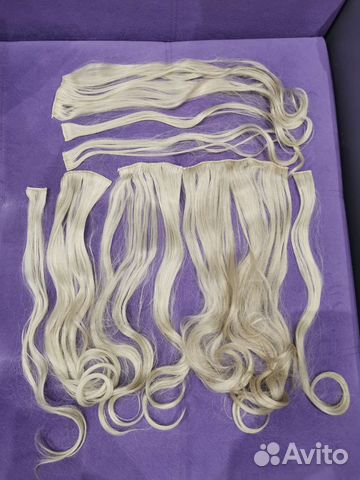 Волосы на заколках шиньоны длинные блонд