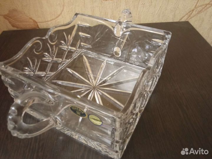 Ваза для фруктов или конфет из хрусталя