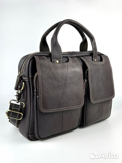 Мужская кожаная сумка для документов