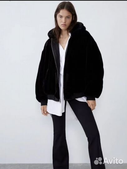 Бомбер двухсторонний Zara оверсайз