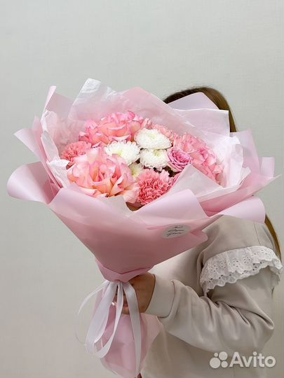 Букет с вывернутыми розами