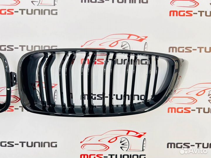 Решетка BMW 4 f32 в стиле М4 черная глянцевая
