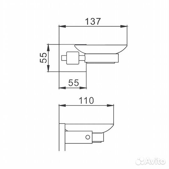 Мыльница Haiba HB8902, черный