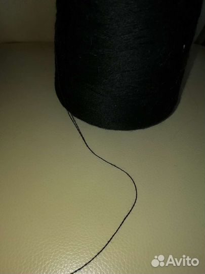 Чёрная пряжа для вязания