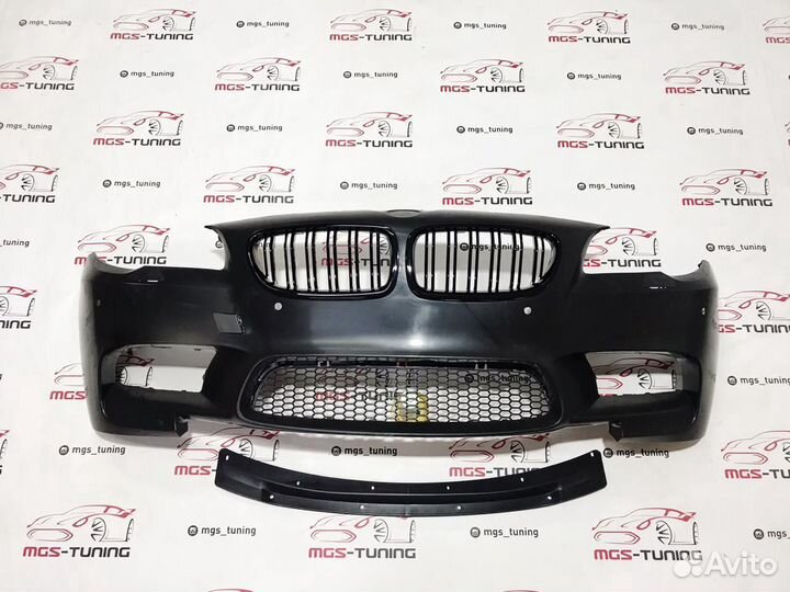 Бампер в стиле М5 на BMW F10 под окрас + Ноздри
