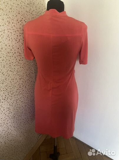 Платье алое коралловое красное новое 46 р