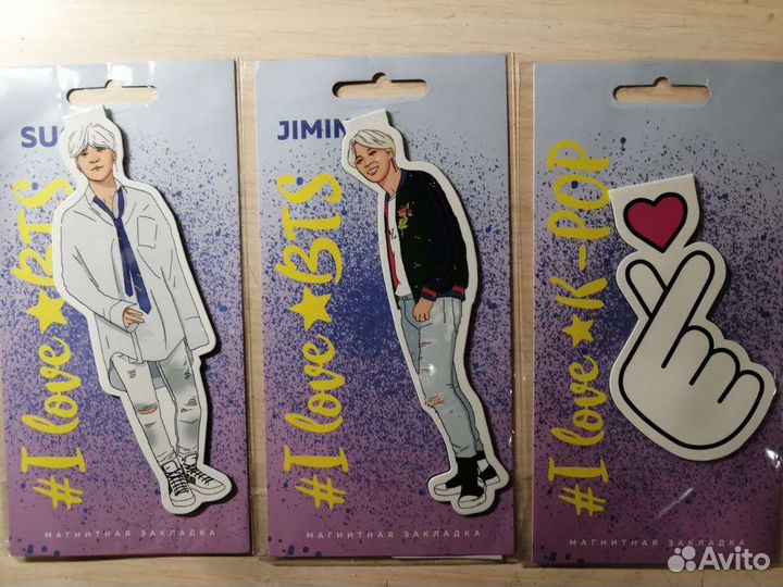 BTS Шуга Чимин kpop закладки магнитные