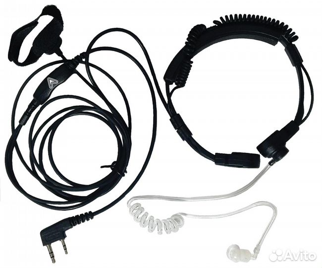 Гарнитура ларингофон для рации Baofeng Kenwood