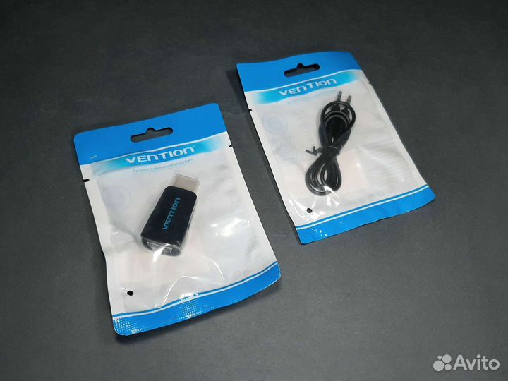 Переходник Vention Hdmi to VGA 3.5+кабель (новые)
