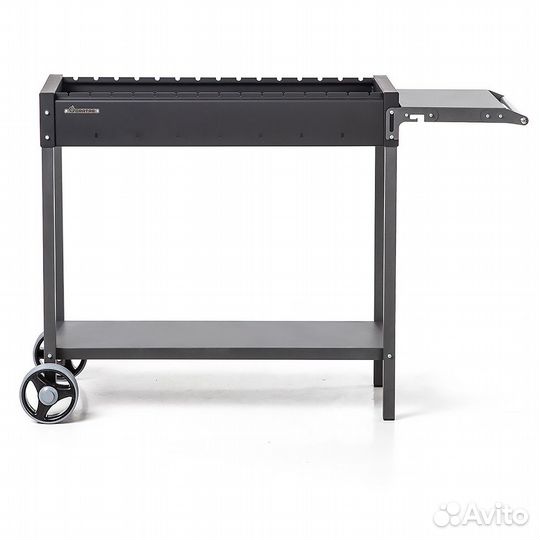 Мангал с колесами и полками, толщина 3 мм