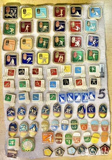 6 - Значки спорт :Олимпиада 80 и другие