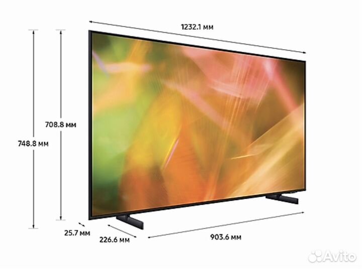 4K SMART Samsung UE55AU8000 (140 см) HDR, WiFi