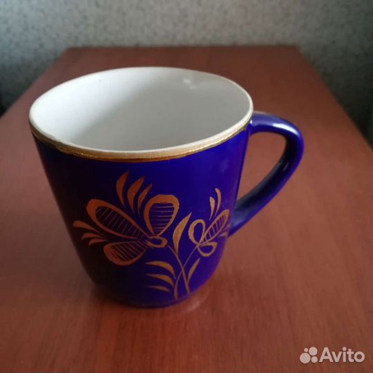 Заварочный чайник и бокал кобальт СССР