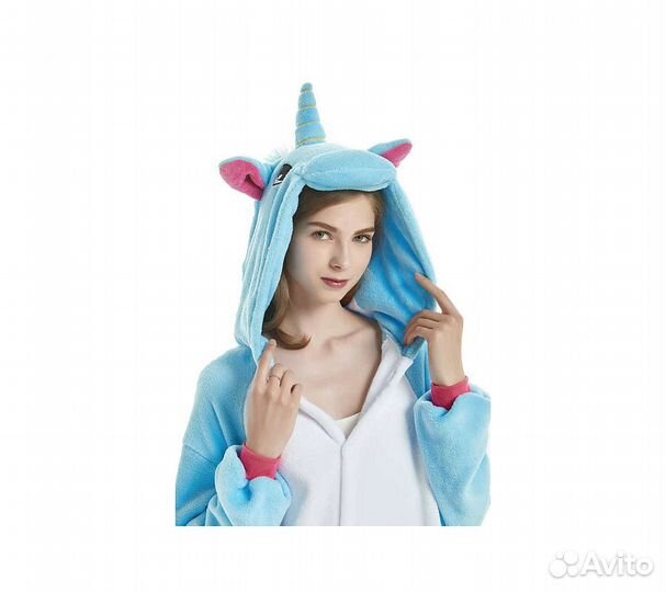 Кигуруми FunFur Единорог Пегас Голубой XL