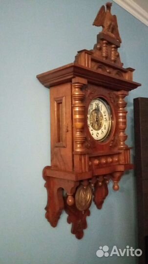 Старинные настенные часы с боем Gustav Becker